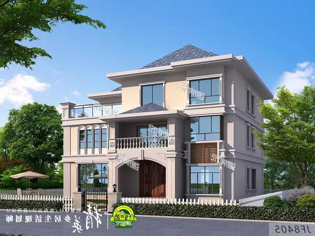 16X15三層歐式別墅設(shè)計(jì)圖，娛樂室+露臺(tái)+衣帽間，住的寬敞又舒適