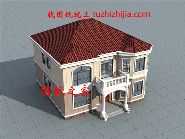 農(nóng)村簡(jiǎn)易二層樓設(shè)計(jì)圖，外觀簡(jiǎn)單漂亮，經(jīng)典時(shí)尚