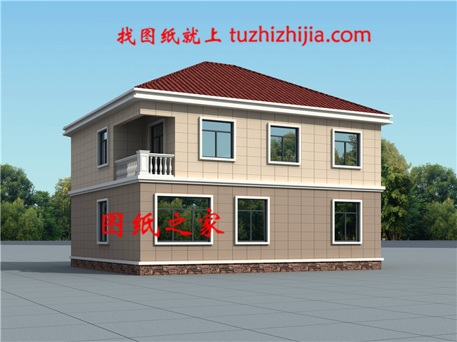 農(nóng)村簡(jiǎn)易二層樓設(shè)計(jì)圖，外觀簡(jiǎn)單漂亮，經(jīng)典時(shí)尚