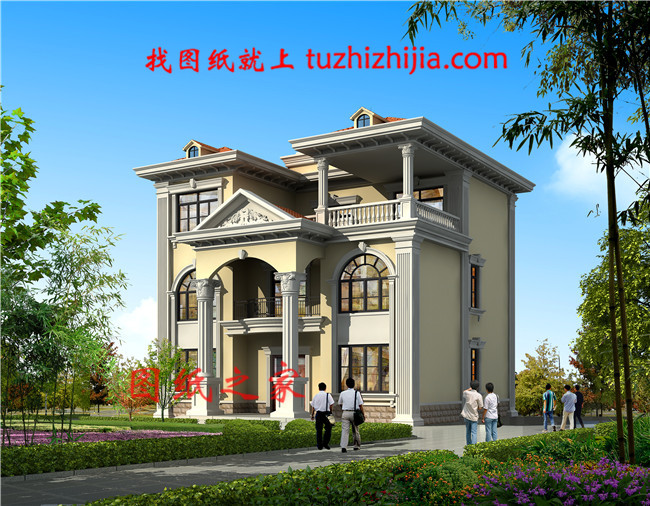 農(nóng)村實(shí)用三層樓房圖片，占地140平米左右，客廳中空