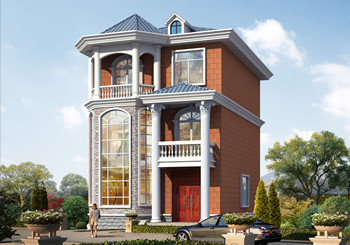 農(nóng)村三層樓房圖造價26萬，客廳中空，占地90平米