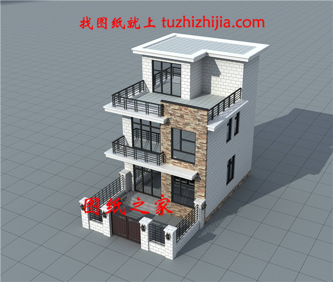 農(nóng)村三層15萬自建房圖，占地60多平米，小戶型別墅