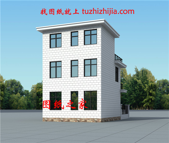 農(nóng)村三層15萬自建房圖，占地60多平米，小戶型別墅