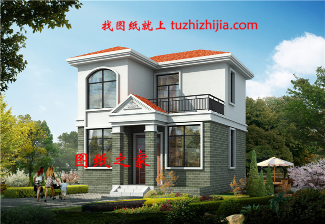 8萬元二層農(nóng)村房子圖片及設(shè)計(jì)圖，簡易二層小樓，占地50平米