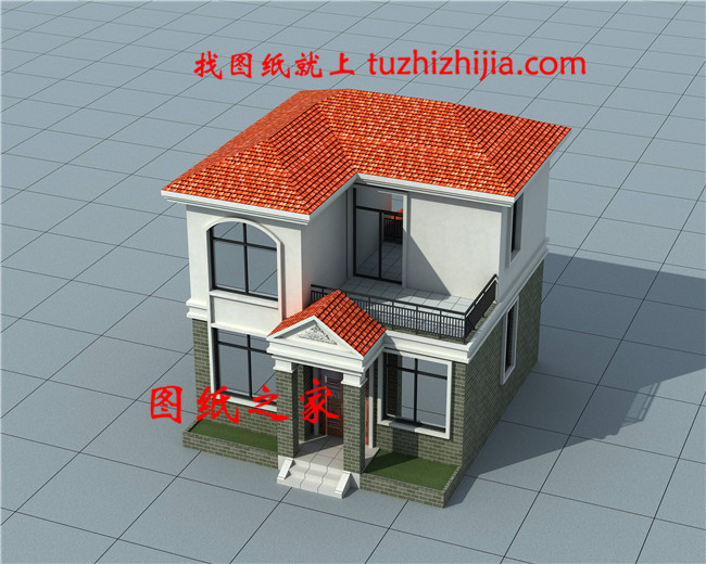 8萬元二層農(nóng)村房子圖片及設(shè)計(jì)圖，簡易二層小樓，占地50平米