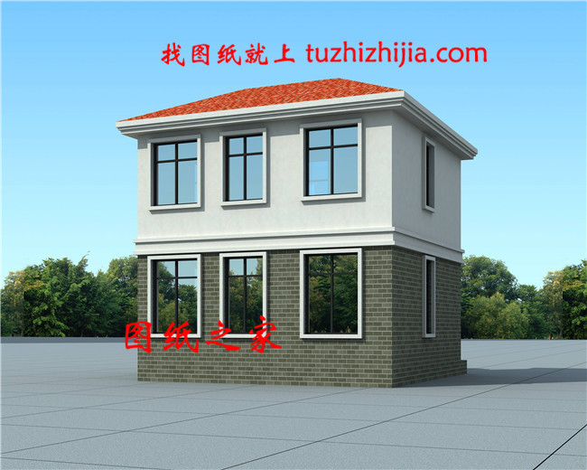 8萬元二層農(nóng)村房子圖片及設(shè)計(jì)圖，簡易二層小樓，占地50平米