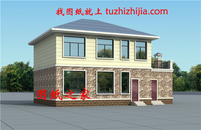 農(nóng)村27萬(wàn)二層自建別墅設(shè)計(jì)圖，占地140平米左右，戶(hù)型極好