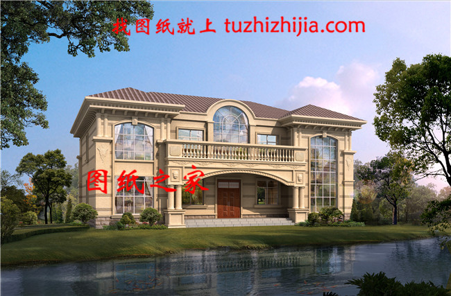 50萬(wàn)左右農(nóng)村豪華二層別墅 ，大廳中空，外觀精美獨(dú)特