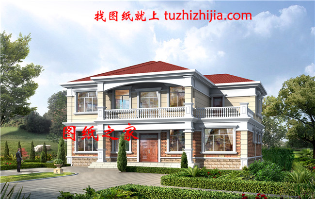 200平米2層別墅設(shè)計(jì)圖，別墅的配色清新淡雅