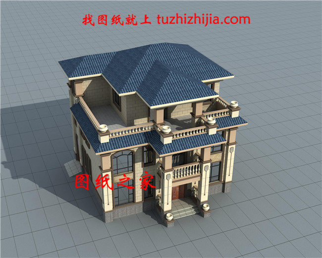 一層一戶歐式三層豪華別墅，三室兩廳一廚兩衛(wèi)一