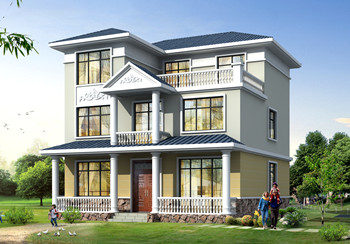 140平米二層半帶露臺別墅圖片及圖紙，戶型極佳