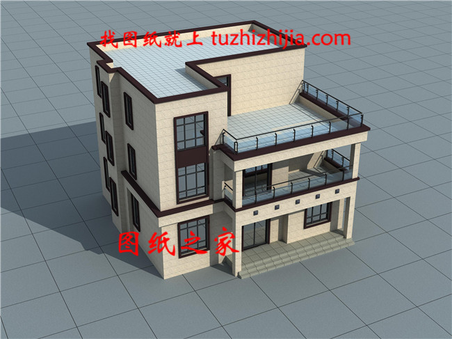 農(nóng)村現(xiàn)代三層建房子設(shè)計圖及圖片，平屋頂?shù)脑O(shè)計