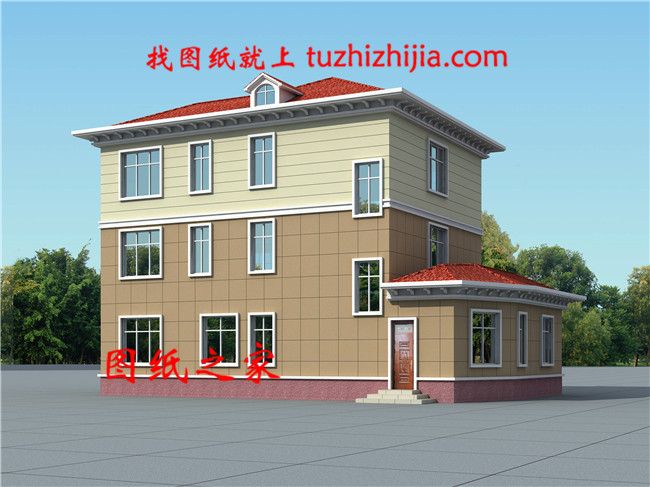 2019新款三層別墅設計圖片大全，占地170平米左右