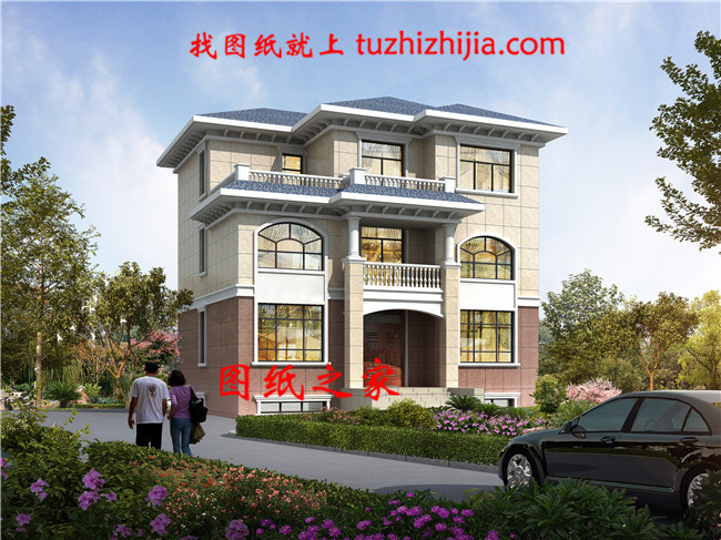 最新款二層半別墅圖片，占地115平米左右，帶地下室，帶露臺