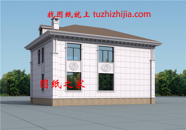 2019新款二層別墅設計圖紙，精致秀麗，客廳中空