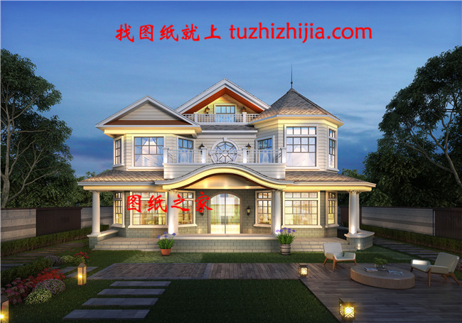 五十萬二層半鄉(xiāng)村別墅，占地200平米左右，客廳挑空設計