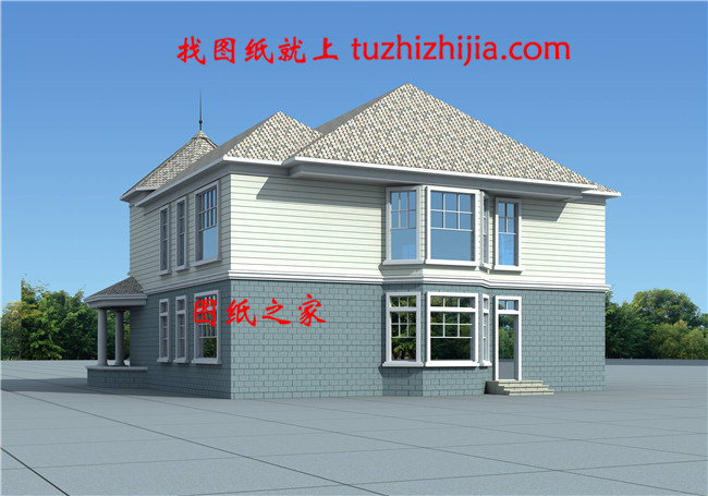 五十萬二層半鄉(xiāng)村別墅，占地200平米左右，客廳挑空設計