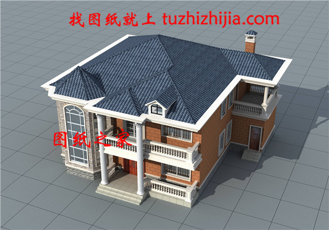 最新五十萬農(nóng)村二層別墅設(shè)計(jì)圖紙，客廳中空