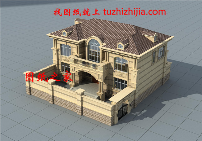 帶地下室二層精致歐式小別墅圖片，占地160平米左右