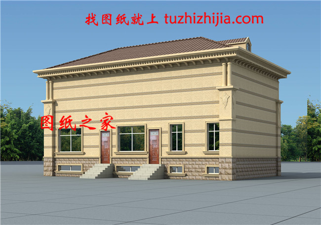 帶地下室二層精致歐式小別墅圖片，占地160平米左右