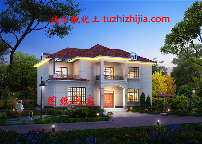 2019二層農(nóng)村新款樓房圖，占地180平方米左右