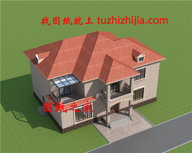 2019二層農(nóng)村新款樓房圖，占地180平方米左右