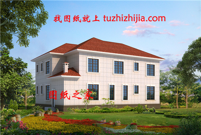 2019二層農(nóng)村新款樓房圖，占地180平方米左右