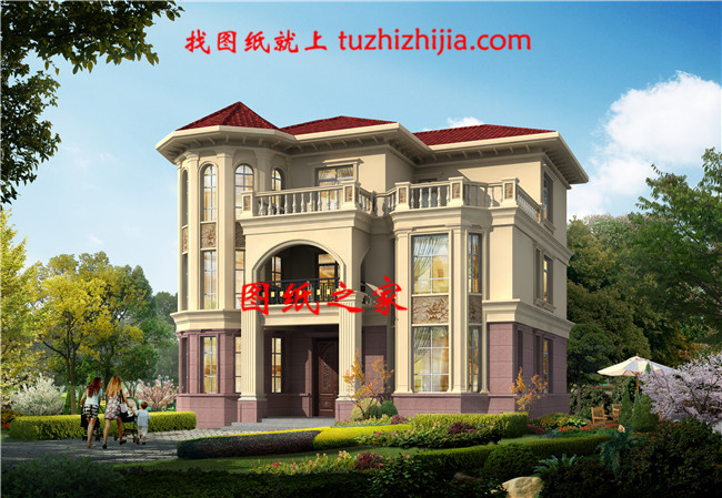 最好看的新款農(nóng)村三層復(fù)式別墅設(shè)計圖片