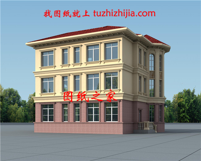 最好看的新款農(nóng)村三層復(fù)式別墅設(shè)計圖片