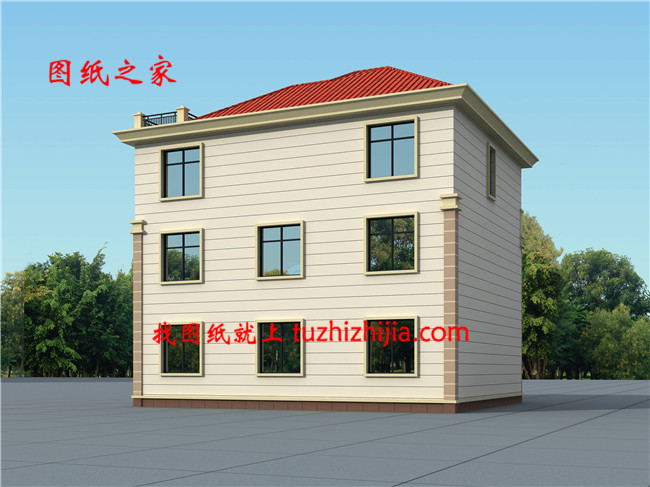 本戶型為歐式三層的獨棟別墅，占地140平方米