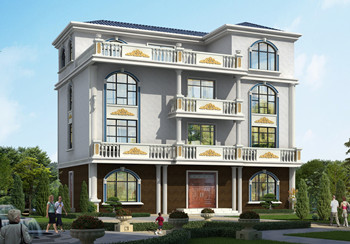 2024農(nóng)村四層樓房外形設(shè)計(jì)圖自建房，占地150平米左右