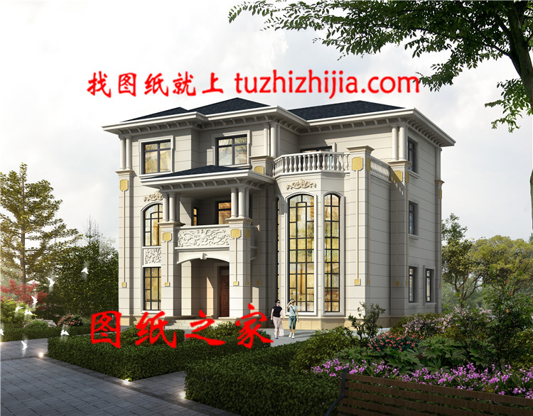 最新內(nèi)設(shè)茶品區(qū)三層農(nóng)村別墅，占地196平方米左右