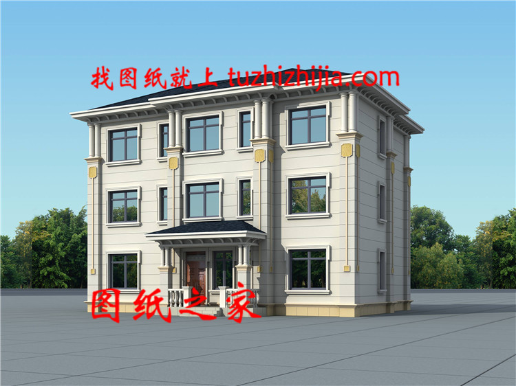 最新內(nèi)設(shè)茶品區(qū)三層農(nóng)村別墅，占地196平方米左右