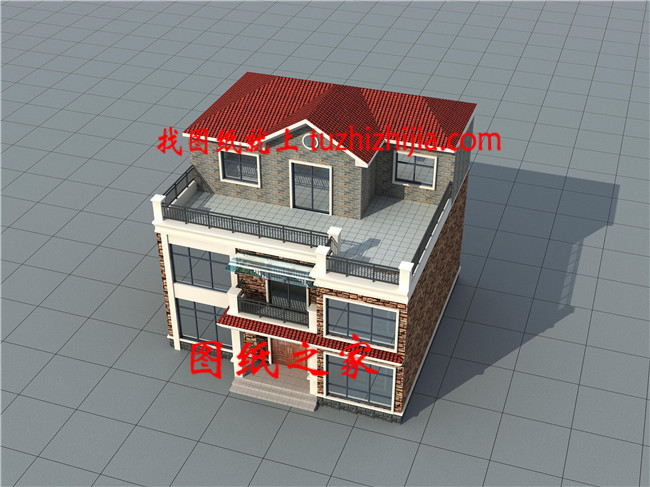 現(xiàn)代簡約帶大露臺和書房三層鄉(xiāng)村別墅