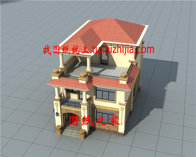 精選20萬內(nèi)8×12米5臥帶屋頂涼亭+老人房農(nóng)村三層別墅