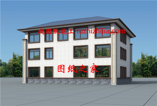 現(xiàn)代簡歐帶健身房+影音室三層自建別墅