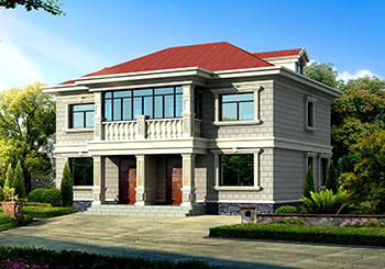 20萬左右農(nóng)村雙拼別墅住宅設(shè)計圖，簡單小戶型設(shè)計