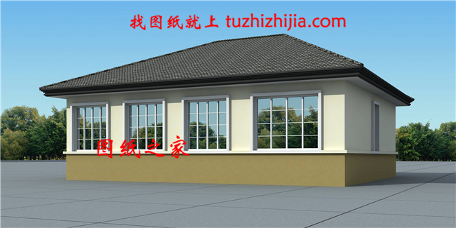 15萬左右12米×10米一層別墅平房戶型圖及設(shè)計圖，造價低