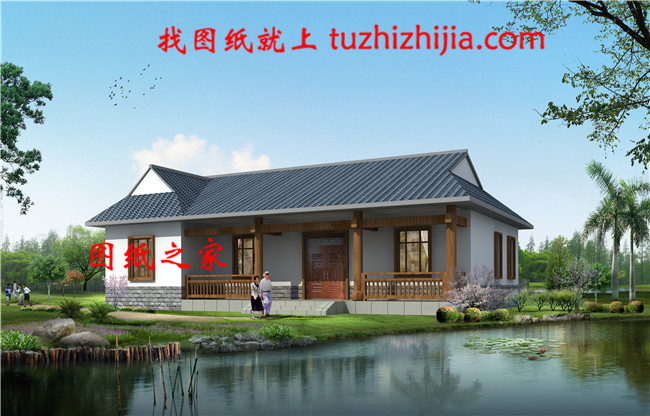 20萬鄉(xiāng)村一層別墅效果圖及設(shè)計(jì)圖，經(jīng)典實(shí)用，占地170平