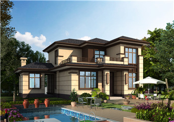 農(nóng)村25萬(wàn)別墅款式二層自建房設(shè)計(jì)圖，外觀(guān)簡(jiǎn)約大氣