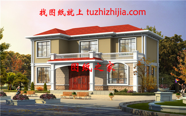 二層現(xiàn)代簡(jiǎn)歐式別墅，帶神位與柴火房