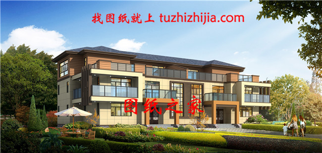 2019帶健身娛樂廳三層雙拼自建房