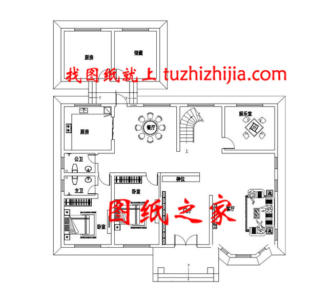 帶露臺(tái)歐式二層自建房設(shè)計(jì)圖