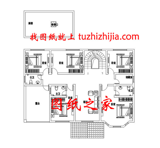 帶露臺(tái)歐式二層自建房設(shè)計(jì)圖