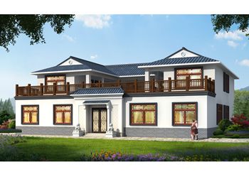 好看又簡(jiǎn)單二層仿古中式四合院樓房設(shè)計(jì)圖