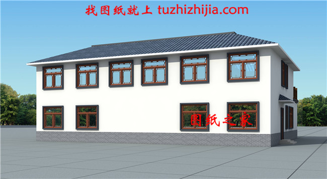 好看又簡單二層仿古中式四合院樓房設計圖