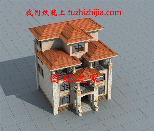 占地120平方米左右的歐式四層自建別墅設計圖