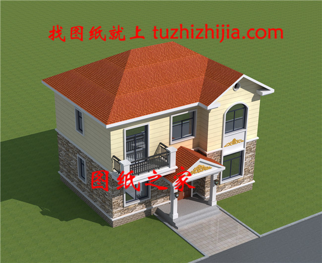 新農(nóng)村二層房屋設(shè)計(jì)圖紙（全套建筑施工圖紙+外觀效果圖)