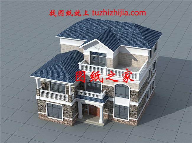 現(xiàn)代簡約時尚三層自建別墅設計圖