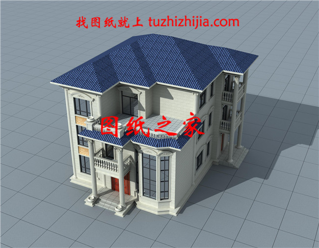 150平方米的新農(nóng)村自建三層小別墅設(shè)計施工圖紙及效果圖